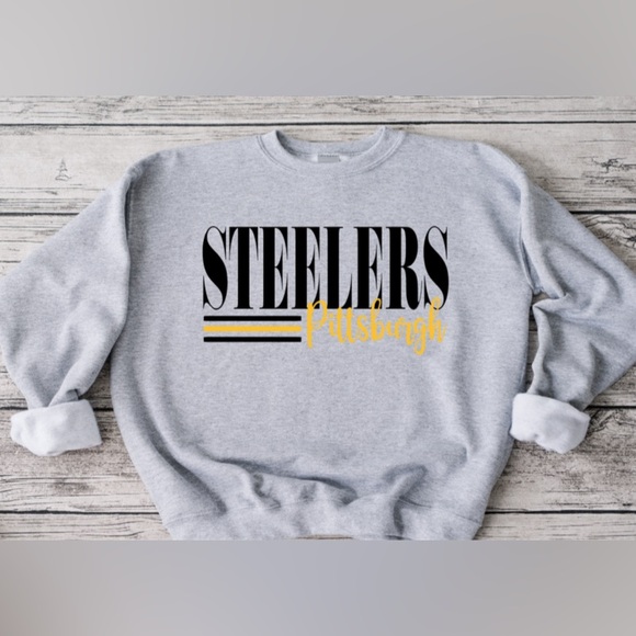 Gildan Tops - Steelers striped crewneck